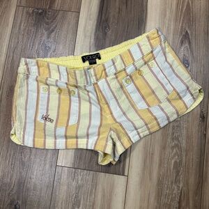 Volcom Women's vintage yellow Striped Shorts